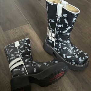 John Fluevog Black and White FShoe Revna series